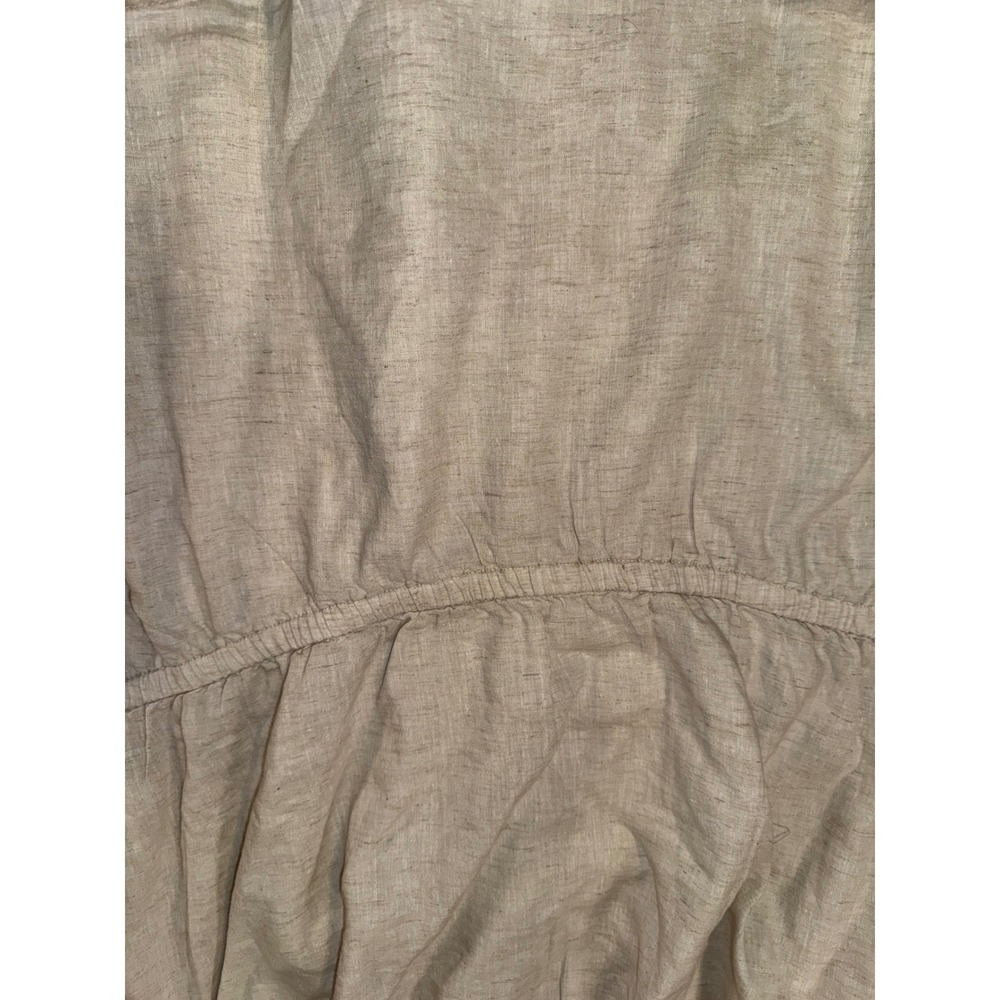 Lane Bryant Linen Blend Off Shoulder Peplum Top Oatmeal Beige 22/24 NEW - Picture 5 of 8